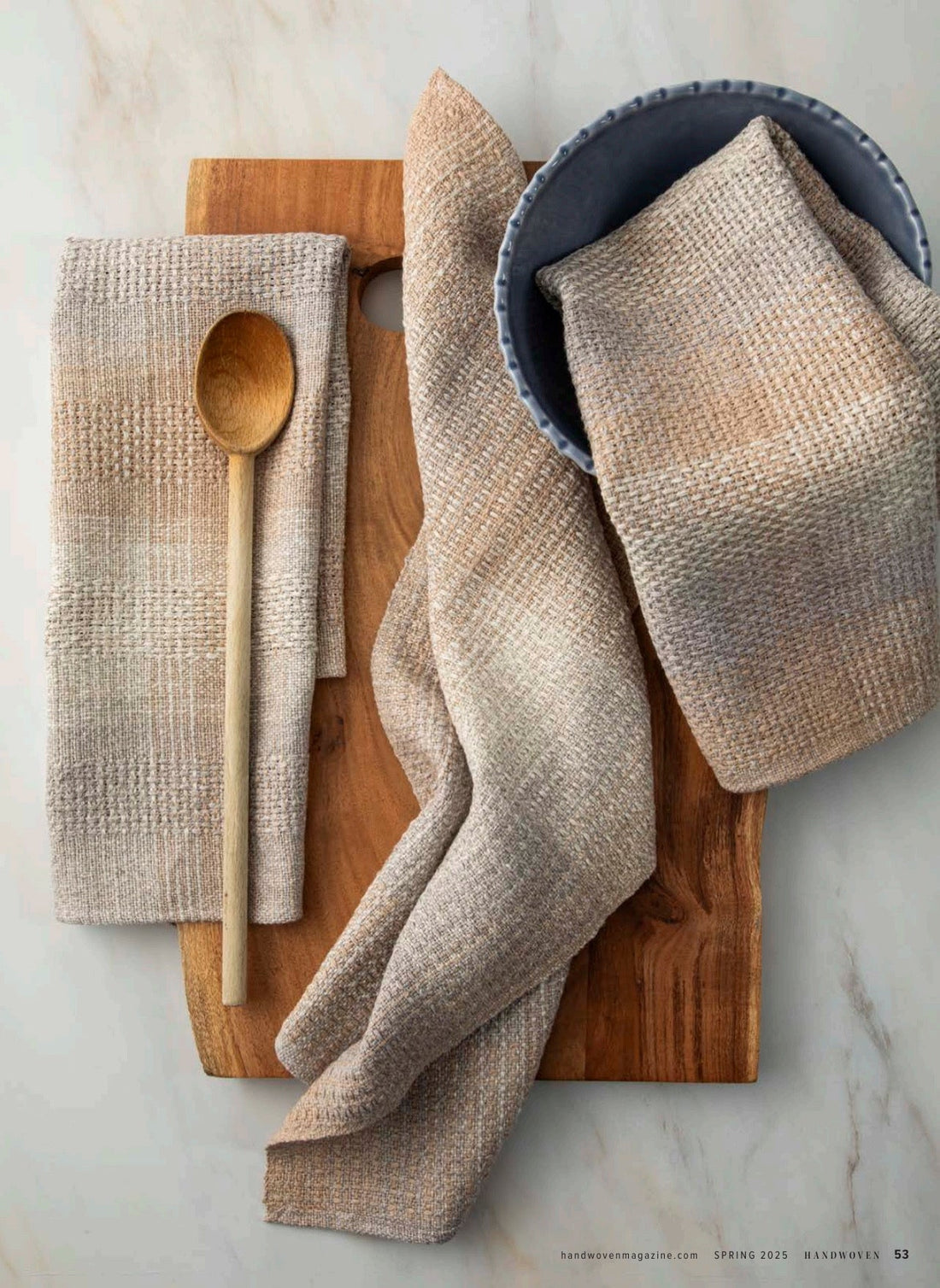 New Pattern Available in Handwoven Magazine - Shades of Flax Towels!