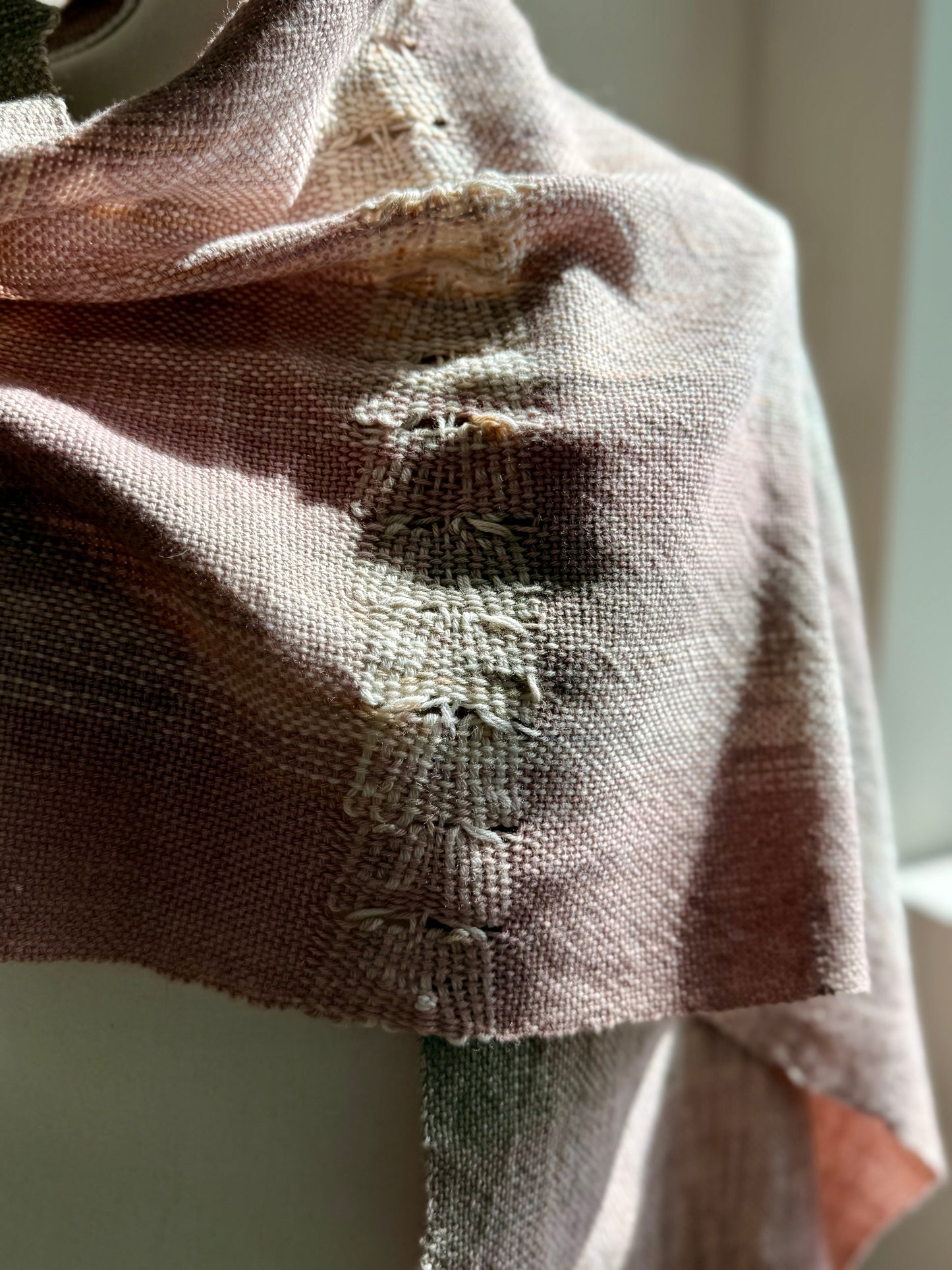 Coquina Spanish Lace Hand-Dyed Merino/Cotton Wrap
