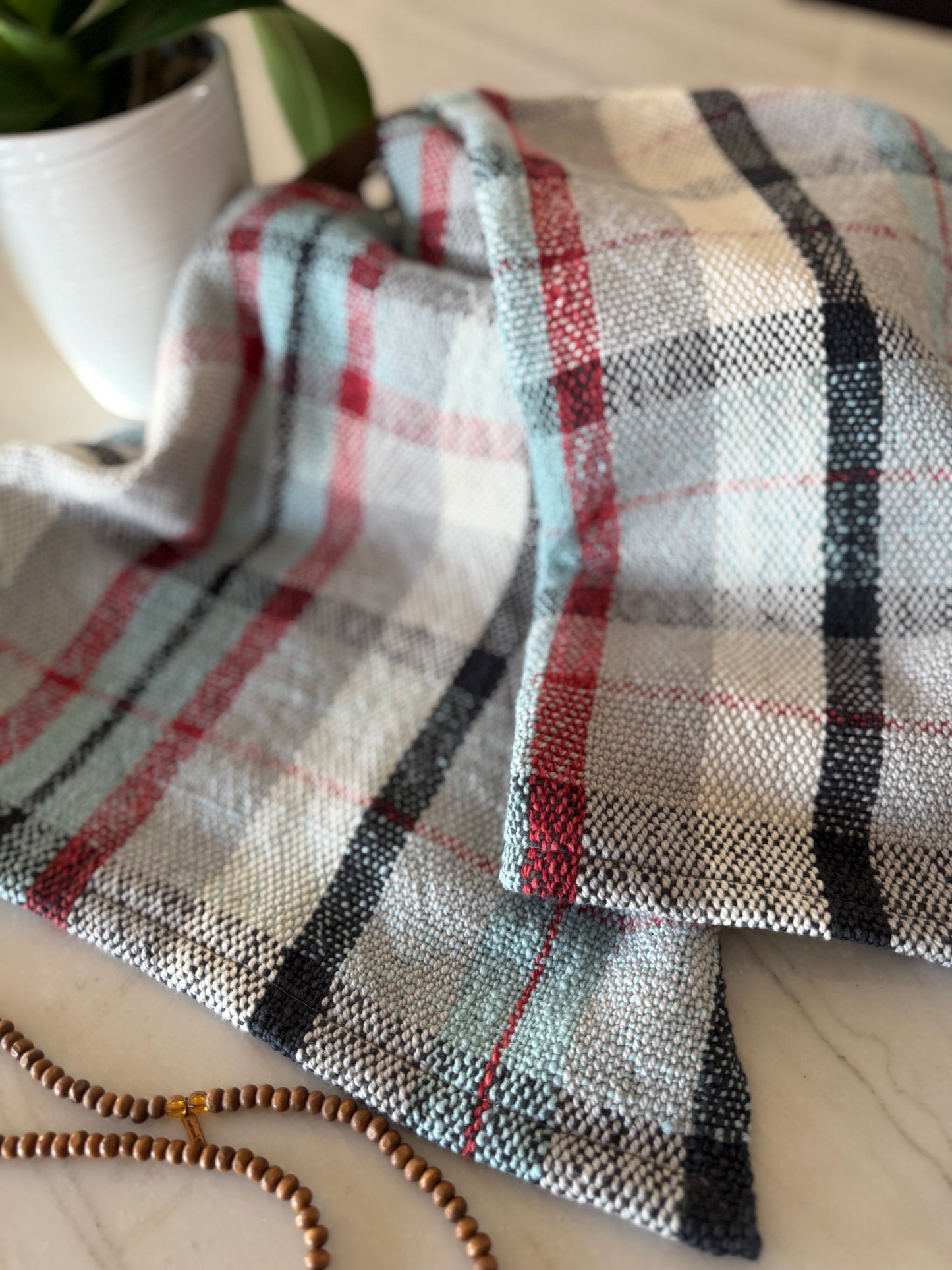 Rigid Heddle Weaving Pattern PDF - Harborside Plaid Towels