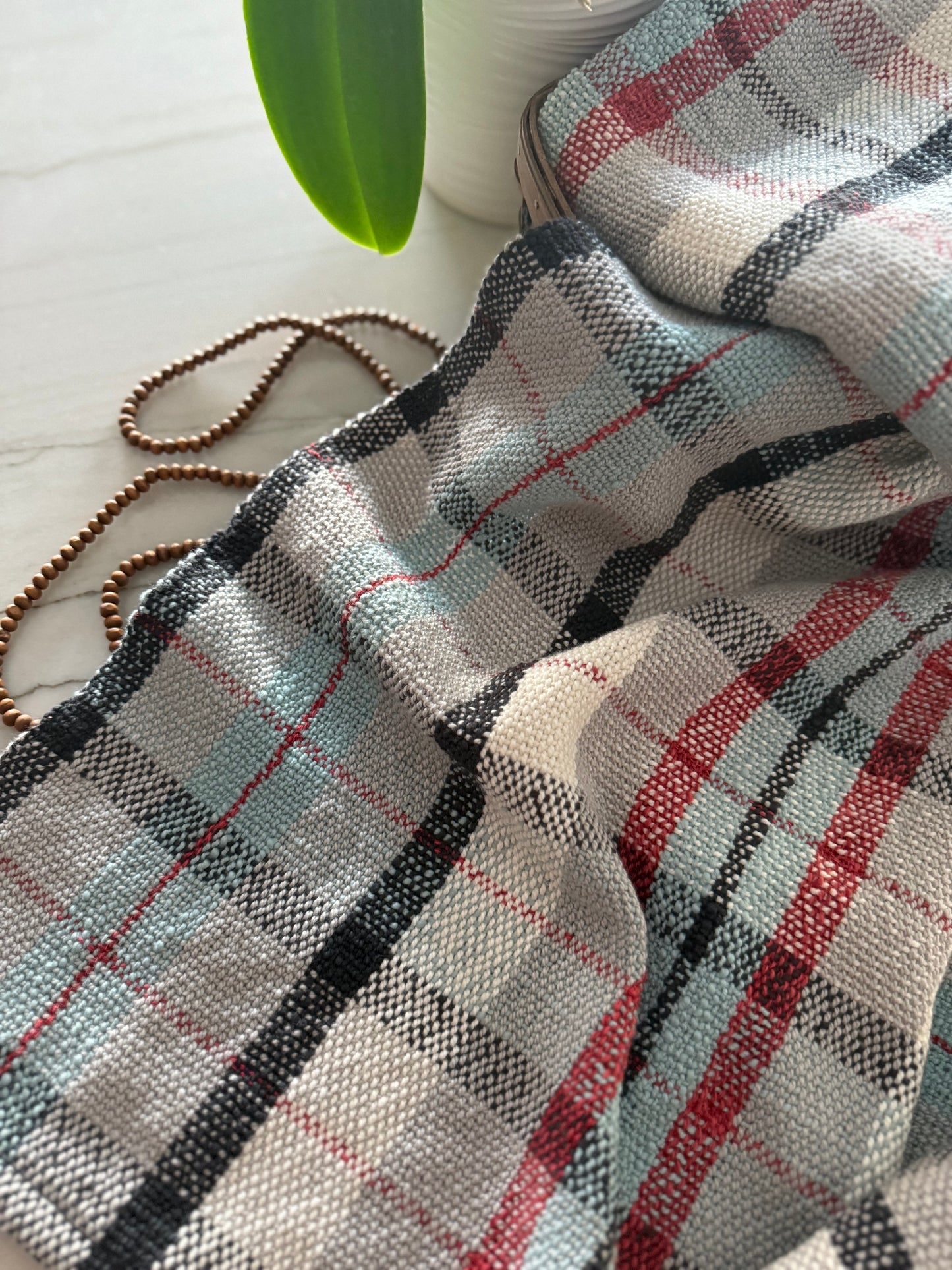 Rigid Heddle Weaving Pattern PDF - Harborside Plaid Towels