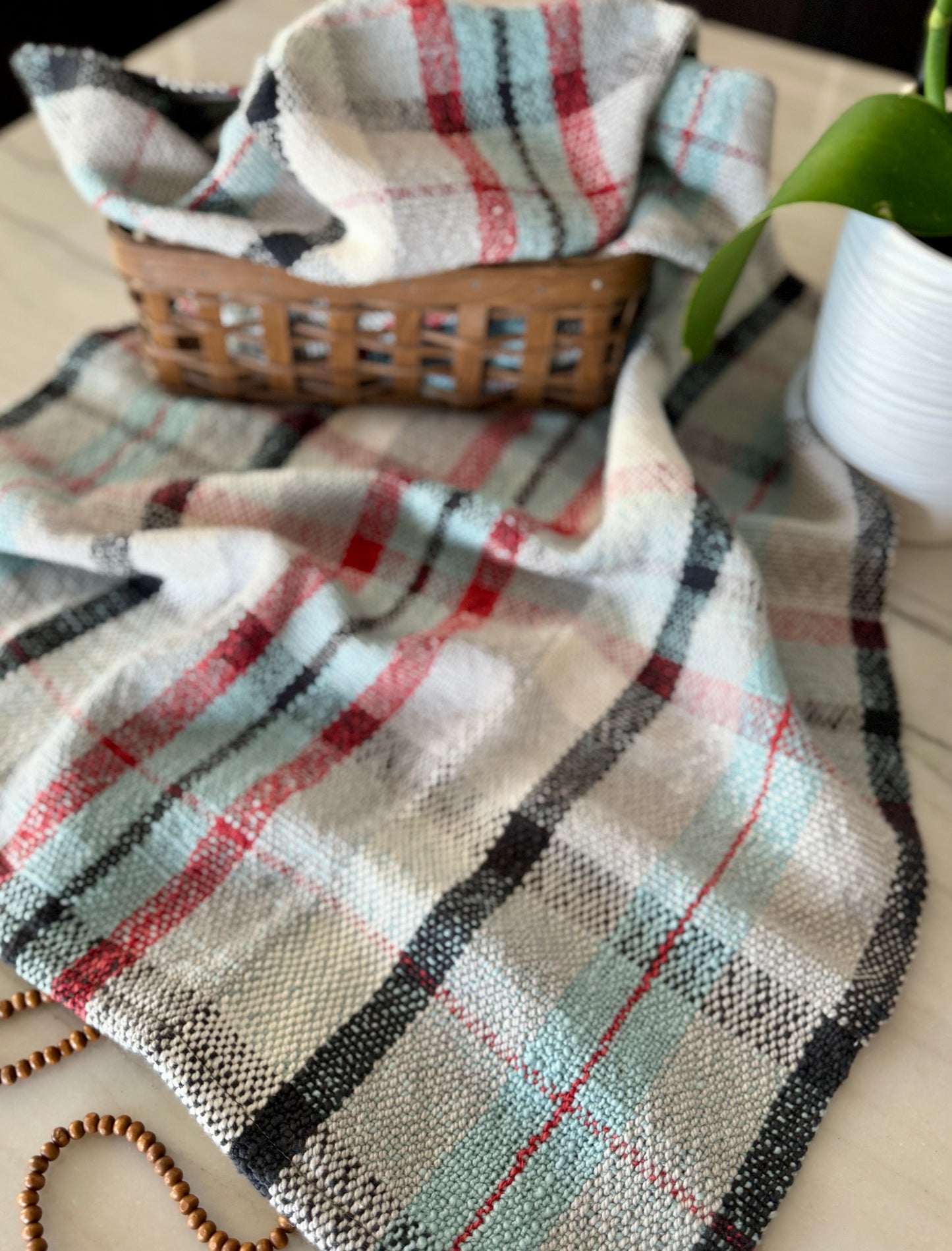 Rigid Heddle Weaving Pattern PDF - Harborside Plaid Towels