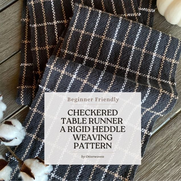 Rigid Heddle Weaving Pattern - Checkered Table Runner