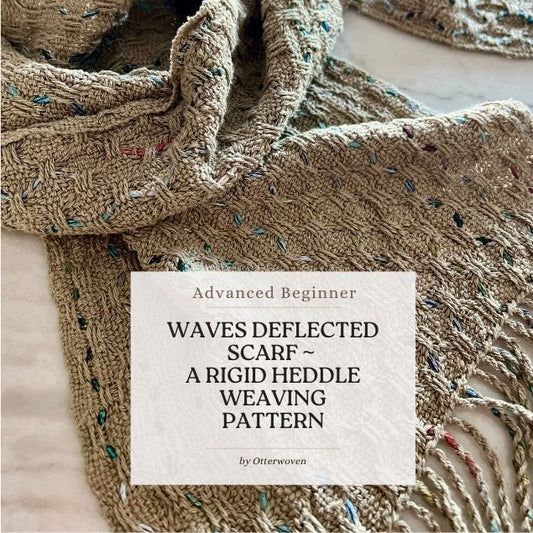 Rigid Heddle Weaving Pattern: Waves Deflected Warp Scarf