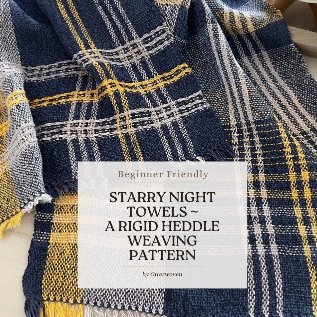 Rigid Heddle Weaving Pattern - Starry Night Towels