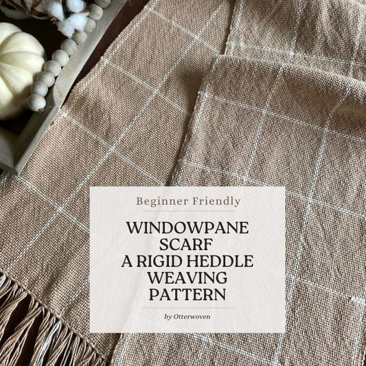 Rigid Heddle Weaving Pattern - Windowpane Scarf